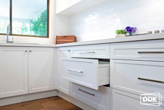 Belrose | Kitchen Facelift (New doors, bench & splashback)